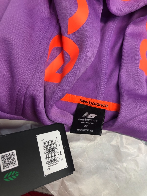 Photo 3 of **general post** new balance purple and neon orange medium layer/ sweater
