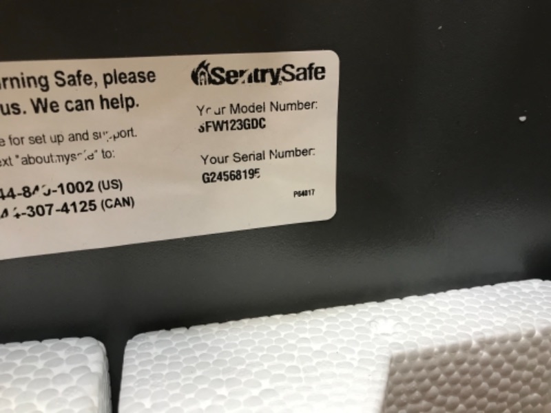 Photo 4 of LOCKED; NO KEYS  .
SentrySafe SFW123GDC Fireproof Waterproof Safe with Digital Keypad, 1.23 Cubic Feet, Gun Metal Gray
