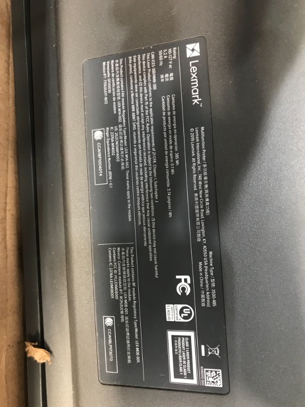 Photo 7 of PARTS ONLY
Lexmark MC3224i Color Laser Multifunction Product with Print, Copy, Digital Fax, Scan and Wireless Capabilities, Plus Full-Spectrum Security and Print Speed up to 24ppm (40N9640), White, Small
