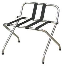 Photo 1 of Folding Chrome Stainless Steel Luggage Rack with Back(2-Pack)
