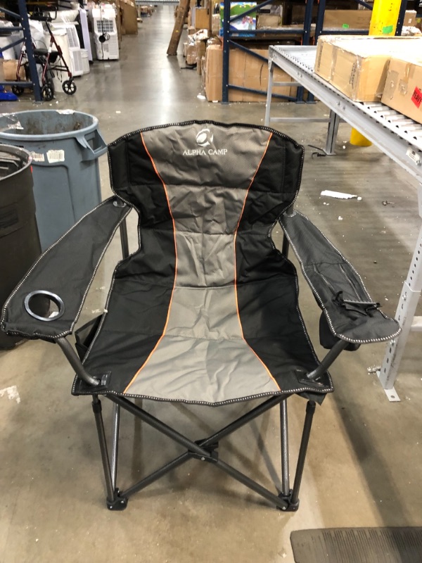 Photo 1 of Alpha Camp, Camping Folding Chair, Heavy Duty, Big Boy XL, with Cooler Bag
