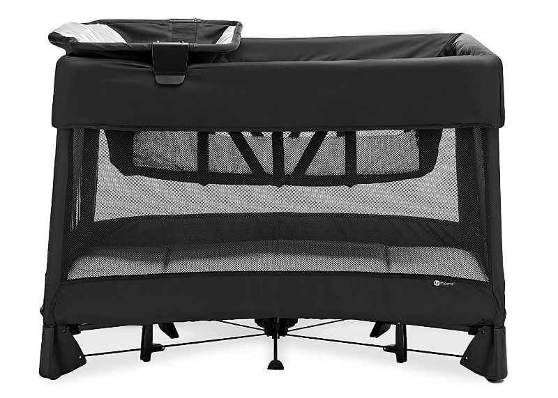 Photo 1 of 4moms breeze plus playard | Easy, One-Handed Setup | with Removable Bassinet & Flip Changer | Black