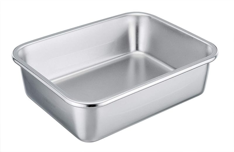 Photo 1 of  Rectangular Cake Pan Brownie Pan, Stainless Steel Lasagna Casserole Baking Pan,13’’x19.5’’x6’’, 
