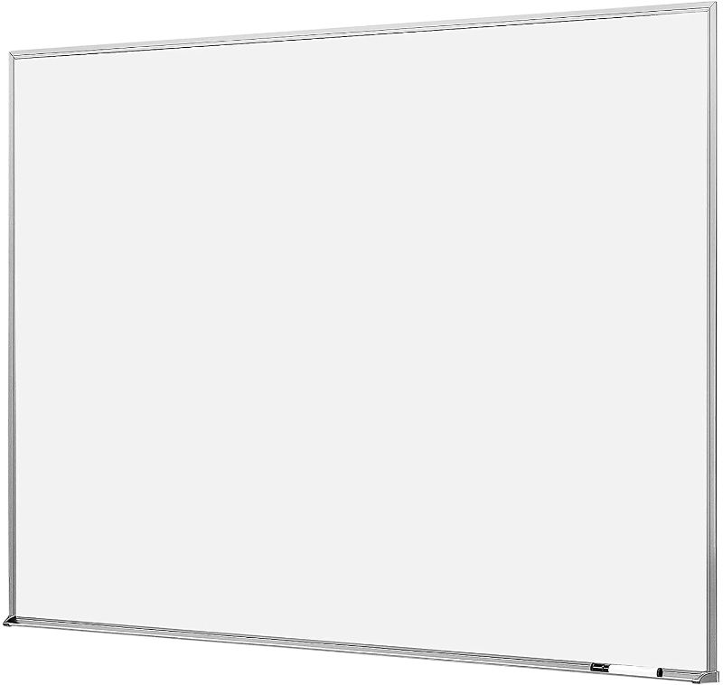 Photo 1 of Amazon Basics Dry Erase White Board, 48 x 36-Inch Whiteboard - Silver Aluminum Frame