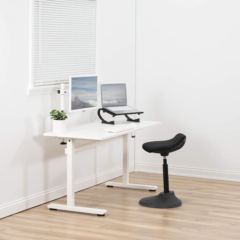 Photo 1 of Size: 43 x 24 inch, Standing Desk,, Three-Piece Table Top, White, DESK **display picture used for reference only**