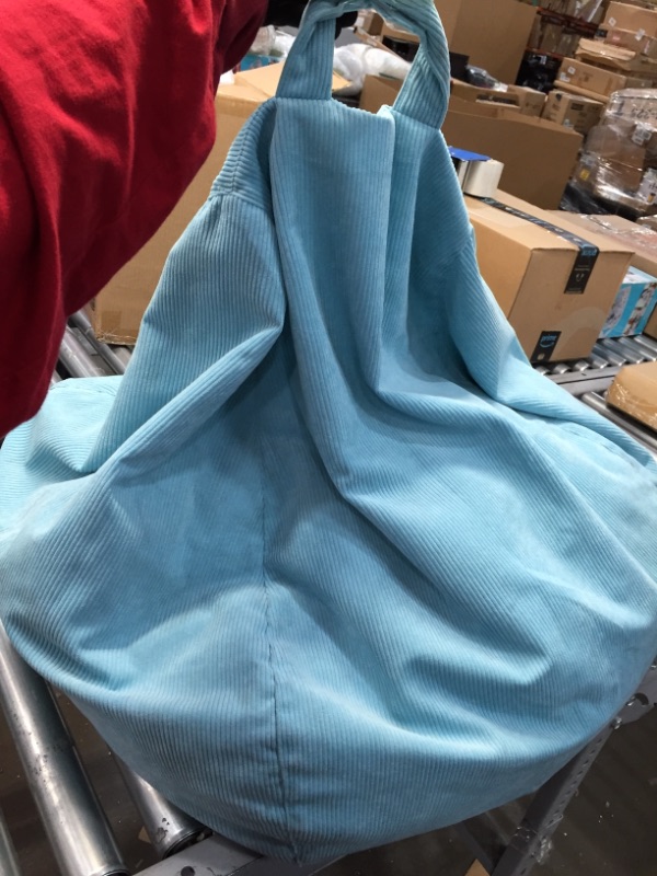 Photo 3 of  Beanbag Cover, Soft Comfy Beautiful Home Accessory DIY Moulds Large Bean Bag Chair Sofa Lazy Lounger Couch Cover Without Filler,Lightblue, L **display picture used for reference only**