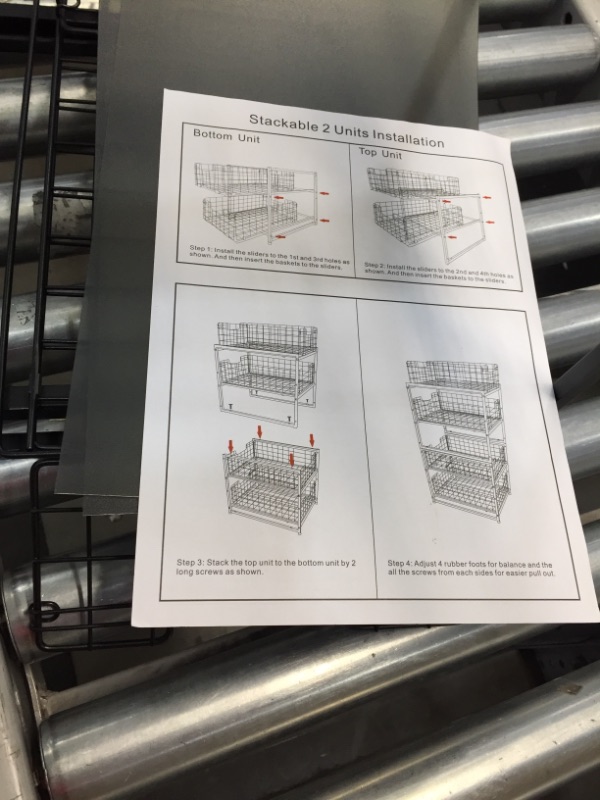 Photo 3 of 2 Tier Stackable  Storage Organizer for Home, Kitchen, Bathroom, Countertop (Black)  **display picture used for reference only**
