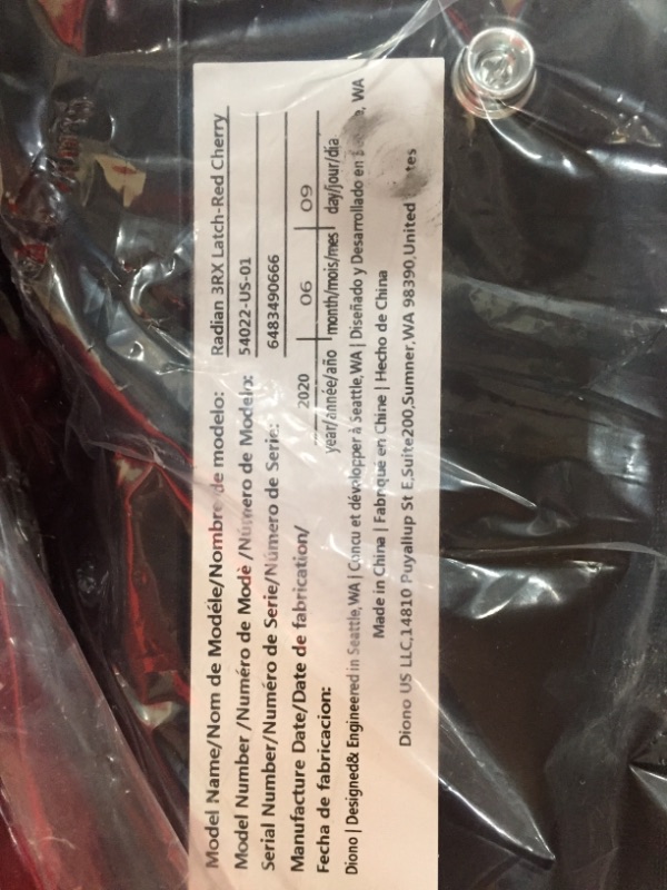Photo 1 of Diono 2019 Radian 3RX All-in-One Convertible Car Seat, Red

