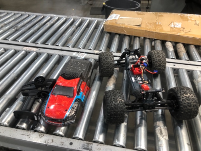 Photo 2 of ARRMA RC Monster Truck: 1/10 Granite Voltage MEGA 2WD SRS RTR with 2.4GHz Radio | 1800mAh 6C NiMH Battery | Charger | 1:10 Scale (Red/Black), ARA102727T3 MISSING CHARGER