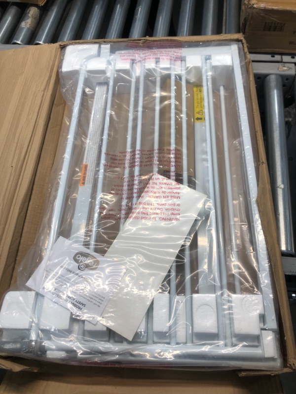 Photo 1 of Easy Open 47-Inch Super Wide Walk Thru Baby Gate, Bonus Kit, Includes 4-Inch and 12-Inch Extension Kit, 4 Pack Pressure Mount Kit and 4 Wall Cups and Mounting Kit