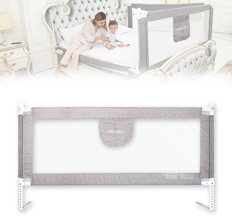 Photo 1 of Bed Rail for Toddlers 69" L, Infants Safety Bed Guardrail, Baby Protector Rail with Breathable Fabric for Twin Full Cot Size (70-1 Side)