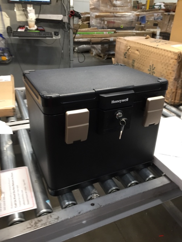 Photo 2 of  Safes & Door Locks Fire Waterproof Filing Safe Box Chest with Wheel Cart 1106W, Medium