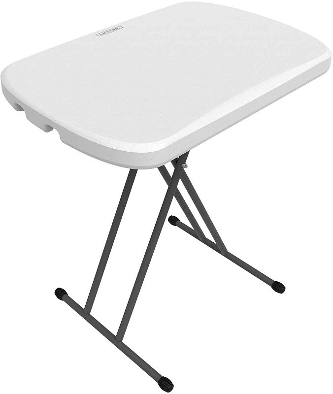 Photo 1 of Lifetime 26 Personal Folding Table, White Granite, 80251