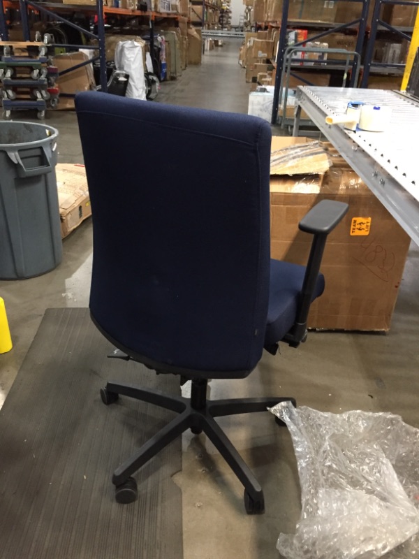 Photo 3 of HON Ignition Series Mid-Back Work Chair - Upholstered Computer Chair for Office Desk, Navy (HIWM3)