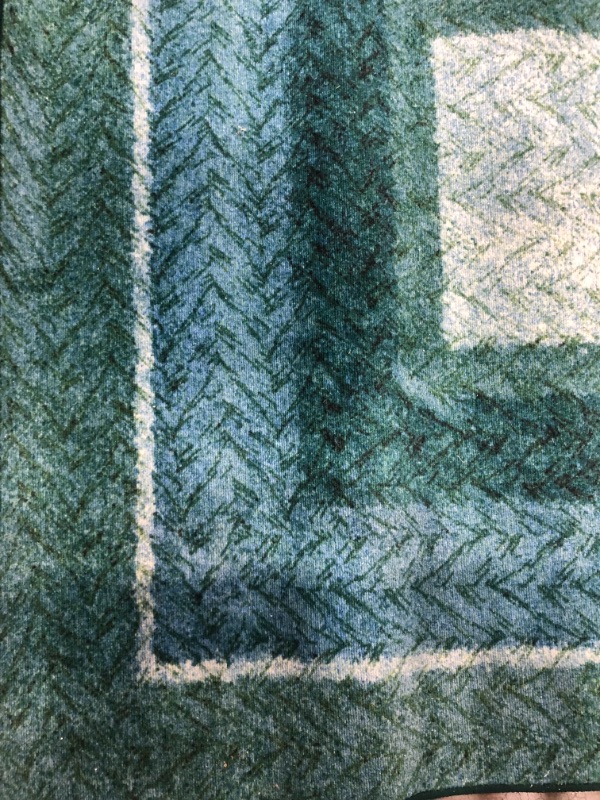 Photo 2 of 5 X 7' 8" GREEN RECTANGLE RUG