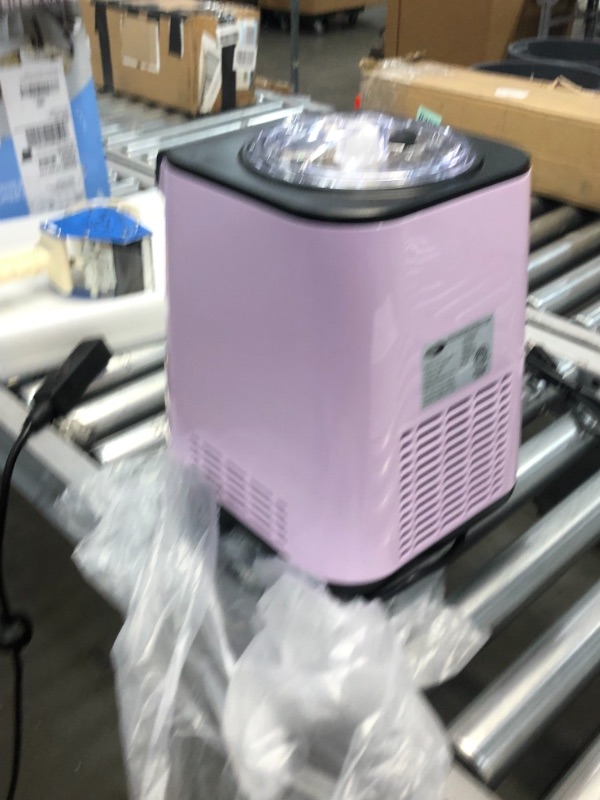 Photo 3 of Whynter ICM-128BPS Upright Automatic Ice Cream Maker 1.28 Quart Capacity with Built-in Compressor, no pre-freezing, LCD Digital Display, Timer, with Stainless Steel Bowl Limited Black Pink Edition TESTED AND FUNCTIONS
