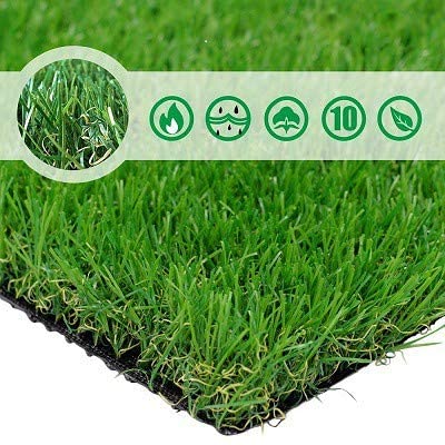 Photo 1 of  4'x7' Pet Pad Artificial Realistic & Thick Fake Mat for Outdoor Garden Landscape Dog Synthetic Grass Rug Turf, 4 FT x7 FT(28 Square FT), Green
