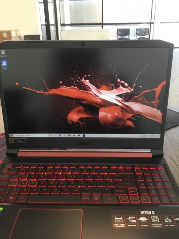 Photo 2 of Acer Nitro 5 Gaming Laptop, 9th Gen Intel Core i7-9750H, NVIDIA GeForce RTX 2060, 15.6" Full HD IPS 144Hz Display, 16GB DDR4, 256GB NVMe SSD, Wi-Fi 6, Waves MaxxAudio, Backlit Keyboard, AN515-54-728C
