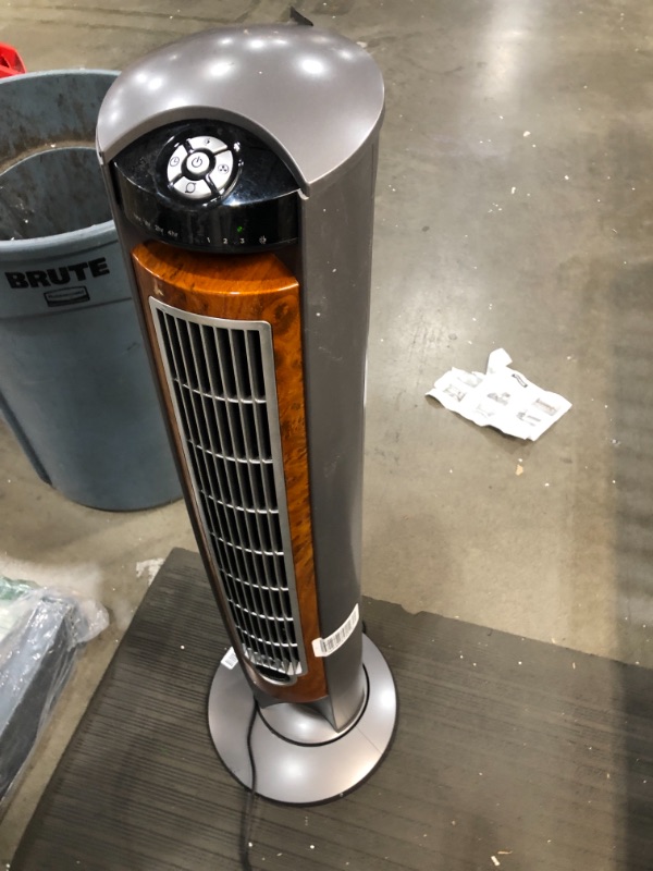 Photo 3 of 
Lasko Portable Electric 42" Oscillating Tower Fan with Nighttime Setting, Timer and Remote Control for Indoor, Silverwood T42954 &
