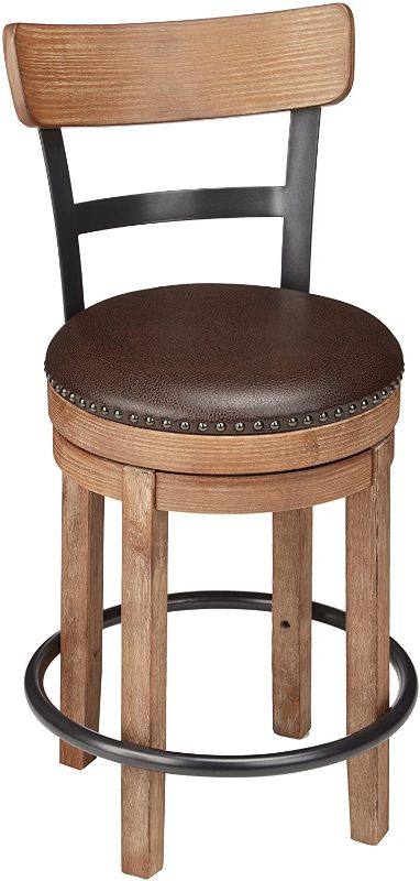 Photo 1 of Ashley Signature Design Pinnadel Swivel Barstool, Brown