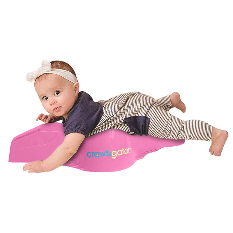 Photo 1 of Crawligator Tummy Time Toy | Perfect for Crawling | Baby Rolling Toy | with Comfort Pad | Built-in Rollers | Provides Mobility | for Infants 4-12 Months Old | Light in Weight and Fun | Pink Color
