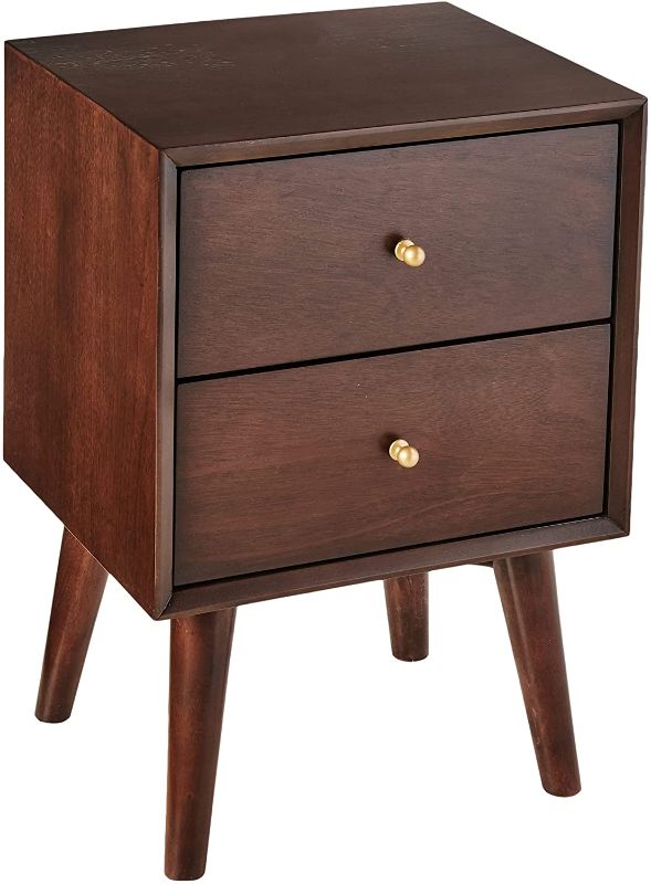 Photo 1 of Alpine Furniture Flynn Nightstand, Walnut
