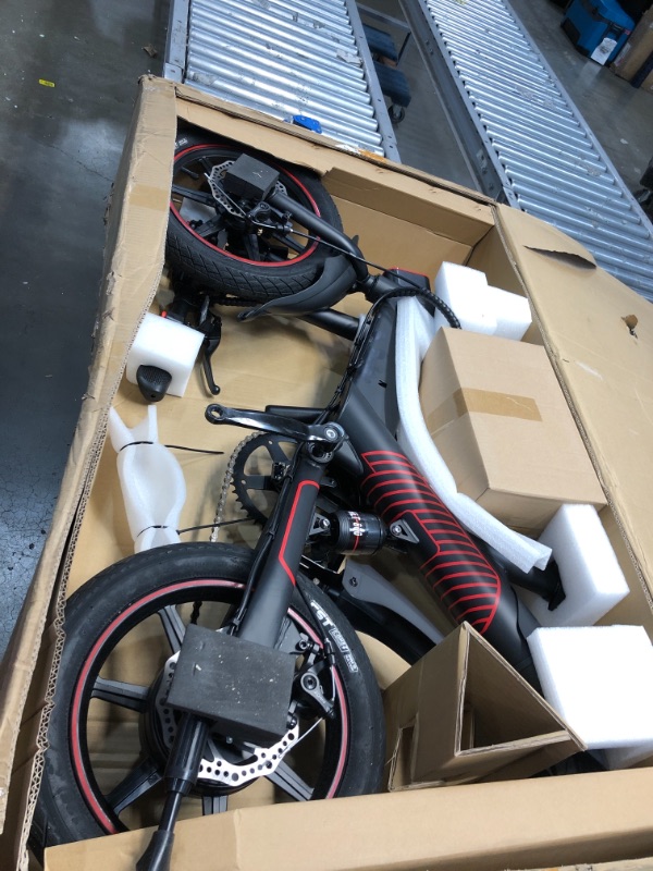 Photo 2 of Gyroor C3 Electric Bike for Adults, 450W eBike with 18.6MPH up to 28 Mileage, 14in Air-Filled Tires, Dual Disc Braking, 3 Riding Modes
