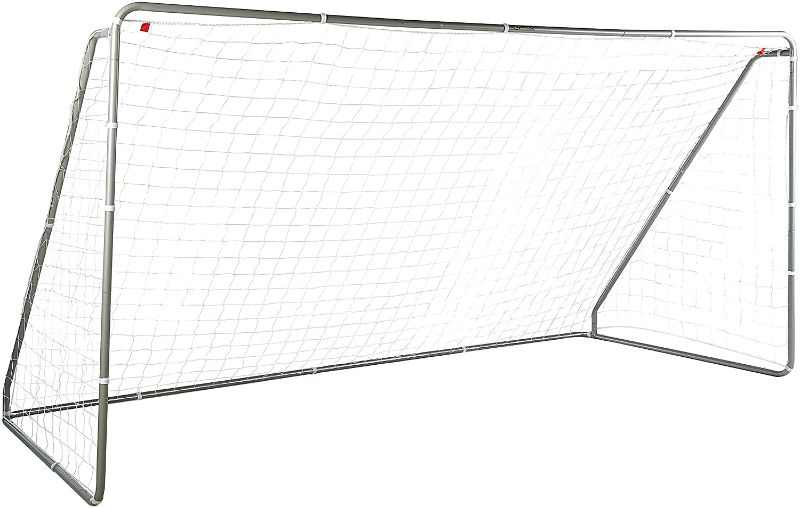 Photo 1 of Amazon Basics Soccer Goal Frame With Net - 12 x 6 x 5 Foot, Steel Frame
