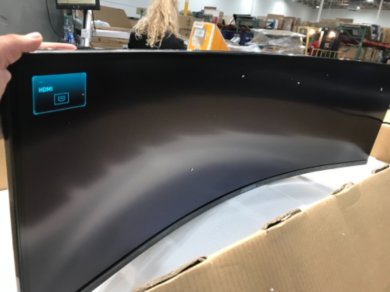 Photo 6 of Samsung 49 inch Class Wide Screen Qled Gaming Quantum Dot (3840x1080) Monitor - Lc49rg90ssnx/za, Gray