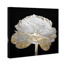 Photo 1 of "Gold and Light Floral" by Oliver Gal Canvas Wall Art
