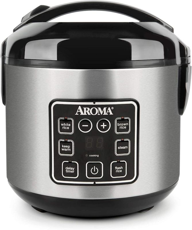 Photo 1 of Aroma Housewares ARC-914SBD Digital Cool-Touch Rice Grain Cooker and Food Steamer, Stainless, Silver, 4-Cup (Uncooked) / 8-Cup (Cooked)