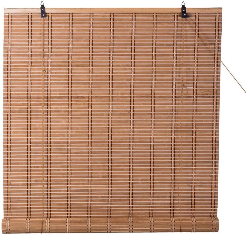 Photo 1 of  Bamboo Roll Up Window Blind Sun Shade, Light Filtering Roller Shades 72" x 72"