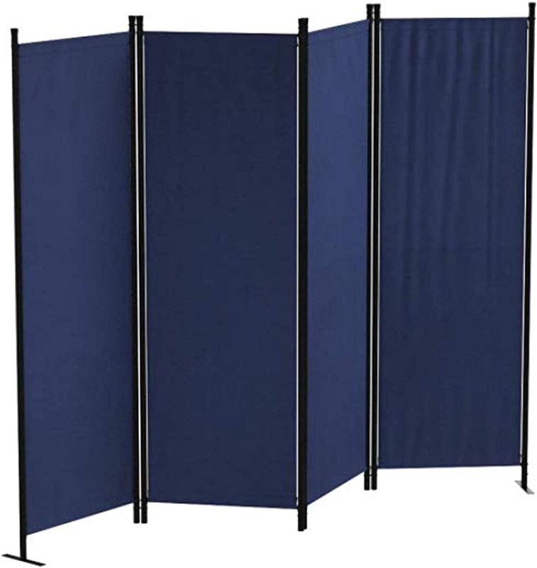 Photo 1 of ***PARTS ONLY*** Ecolinear 4 Panel Room Divider Folding Screen Home Office Dorm Indoor Decor Privacy Accents (Blue)