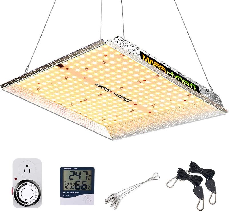 Photo 1 of MARS HYDRO TS 1000W Led Grow Light 3x3ft Coverage Upgraded Daisy Chain Dimmable Full Spectrum Grow Lamps for Indoor Plant LED Grow Hydroponic Growing Light with 342 LEDs Thermometer Hygrometer Timer