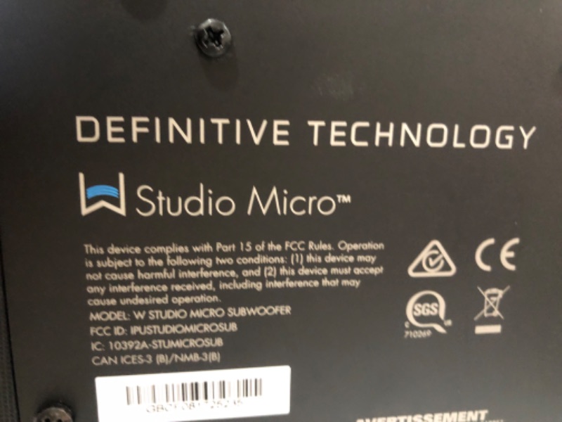 Photo 1 of Definitive Technology Studio Advance 5.1 Channel Sound Bar with 9 Speakers Includes an 8" Wireless Subwoofer Built-in Chromecast