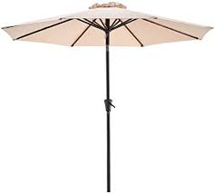 Photo 1 of 9Ft Patio Umbrella Outdoor Market Umbrella with Push Button Tilt and Crank