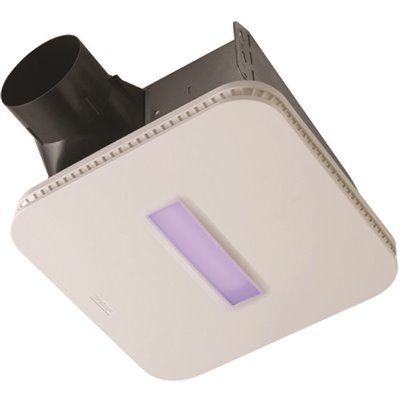 Photo 1 of ***PARTS ONLY*** SurfaceShield Vital Vio Powered 110 CFM Ceiling Bathroom Exhaust Fan Vent with LED White and Antibacterial Violet Light
