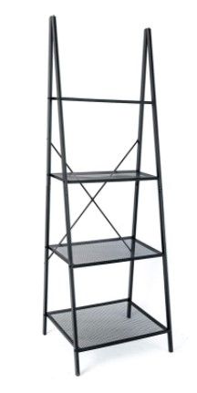 Photo 1 of ***PARTS ONLY*** C-Hopetree Ladder Shelf Bookcase - Bookshelf - 4 Tier Plant Stand - Black Metal Frame
