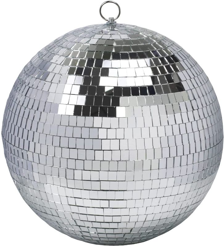 Photo 1 of 12" Disco Ball Mirror Ball Disco Party Decoration Stage Light Dj Light Effect Home Business Christmas Display Decoration Silver
