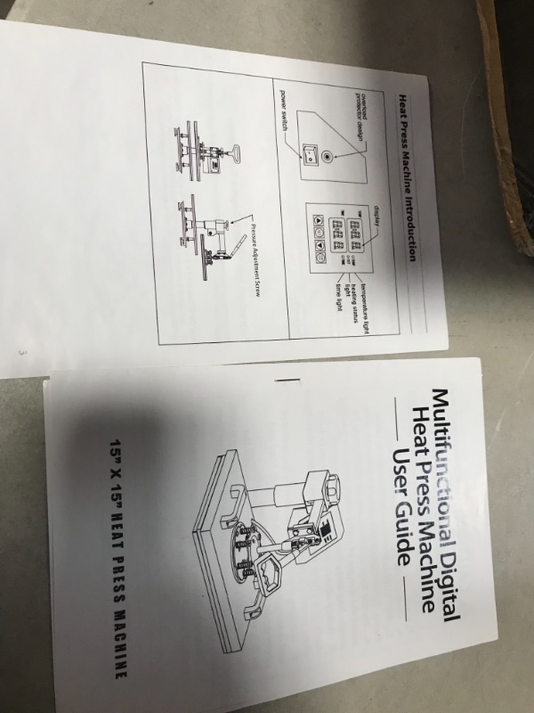 Photo 2 of parts only, doesnt power on
Rorain 2021 New Upgraded 5 in 1 Heat Press Machine 12X15 Swing Pull
