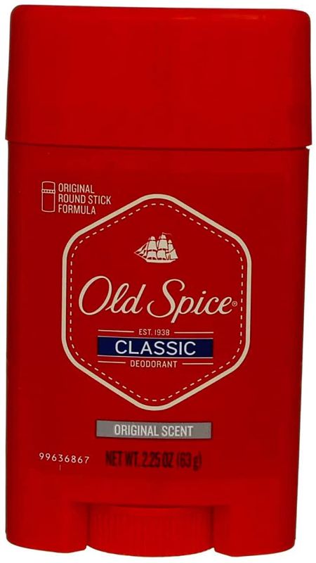 Photo 1 of Old Spice Classic Deodorant, Original Round Stick Formula, Original Scent, 2.25 Oz (Pack of 6)
