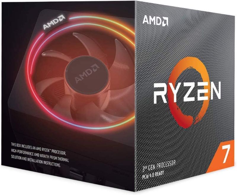 Photo 1 of AMD Ryzen 7 3700X 8-Core, 16-Thread Unlocked Desktop Processor with Wraith Prism LED Cooler
