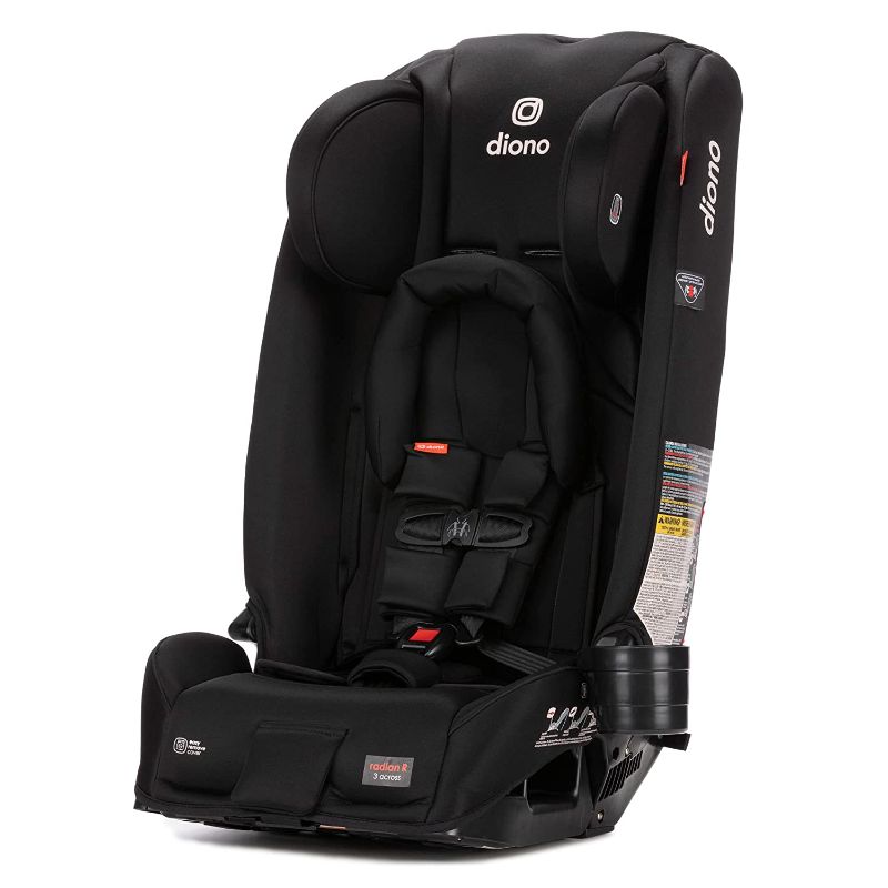 Photo 1 of Diono Radian 3RX 3-in-1 Rear and Forward Facing Convertible Car Seat, Adjustable Head Support & Infant Insert, 10 Years 1 Car Seat Ultimate Safety and Protection, Slim Fit 3 Across, Jet Black
