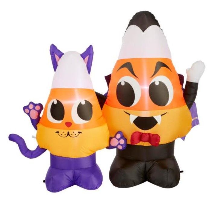 Photo 1 of 4 ft. Candy Corn Duo Airblown Halloween Inflatable Scene
doesn't light up 