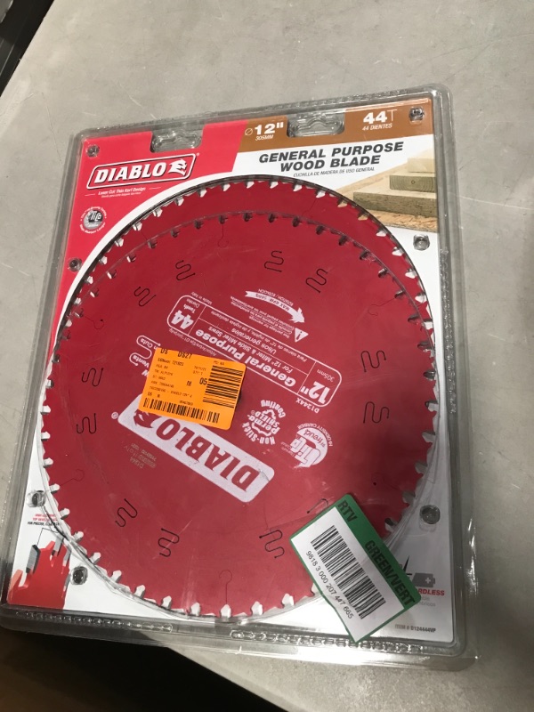 Photo 2 of 12 in. x 44-Teeth General Purpose Saw Blade (2-Pack)