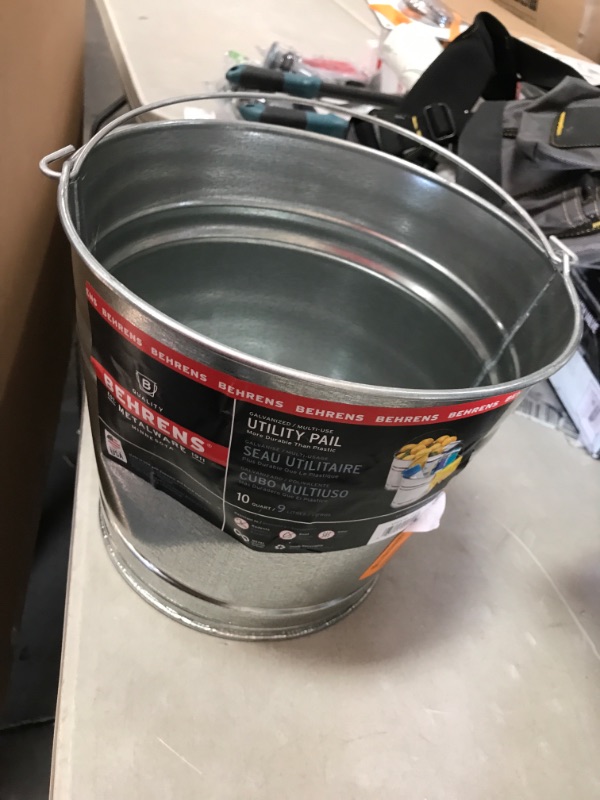 Photo 2 of 10 Qt. Galvanized Steel Pail
