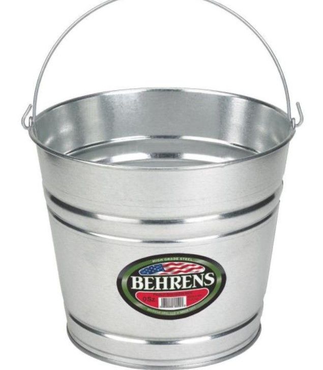 Photo 1 of 10 Qt. Galvanized Steel Pail
