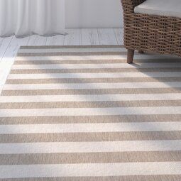 Photo 1 of 2'7 X 8 Capri Natural Stripe Rug