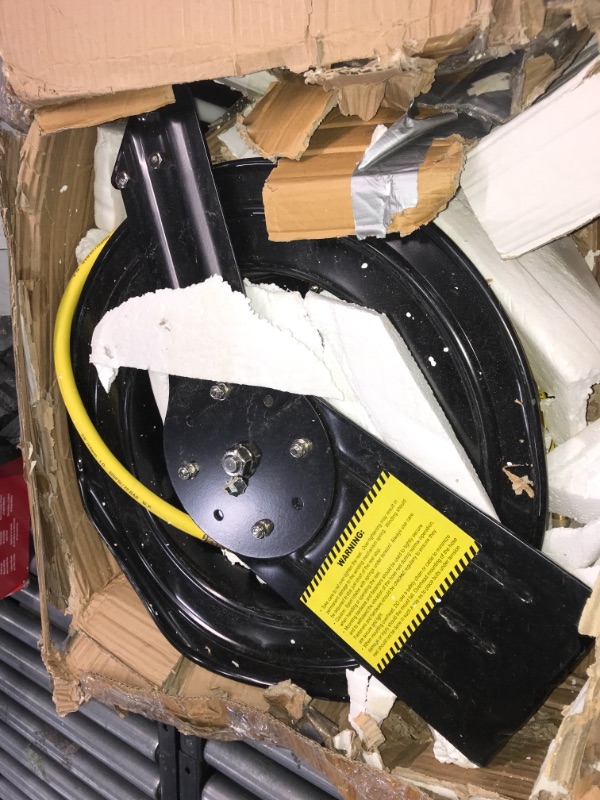 Photo 2 of 3260 Pentagon Tools 3/8 300PSI Heavy Duty Retractable 100 Foot Air Hose and Reel Professional Grade