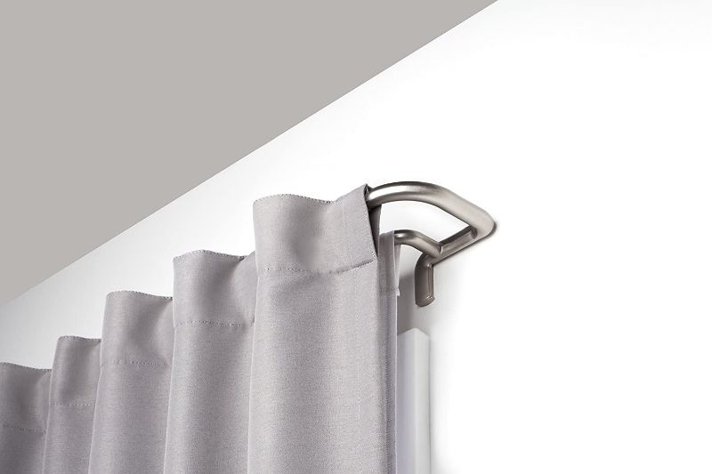 Photo 1 of Umbra Twilight Double Curtain Rod Set, 28-48", Nickel

